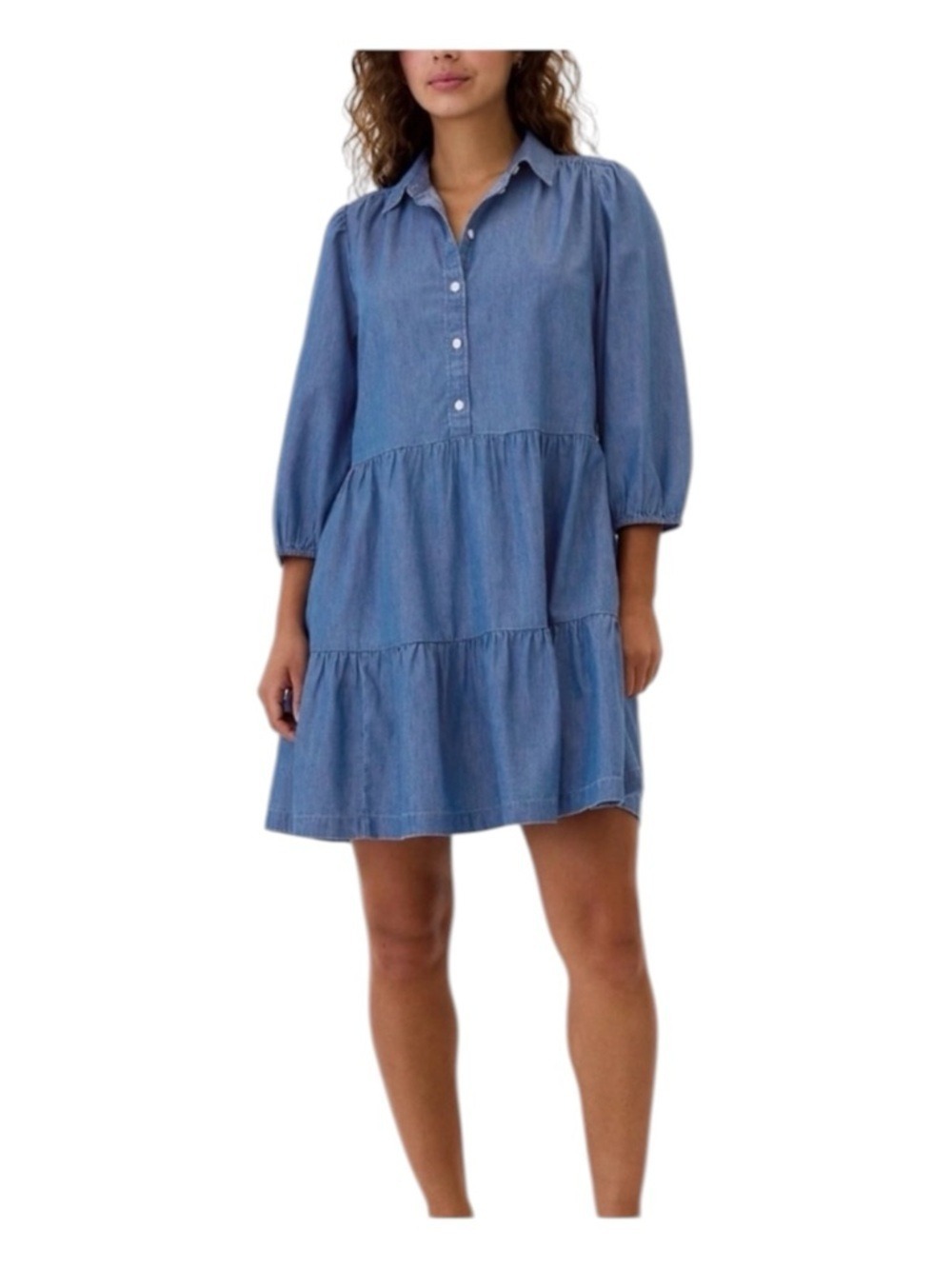 GAP Blue Denim Button-Front Dress Size Small